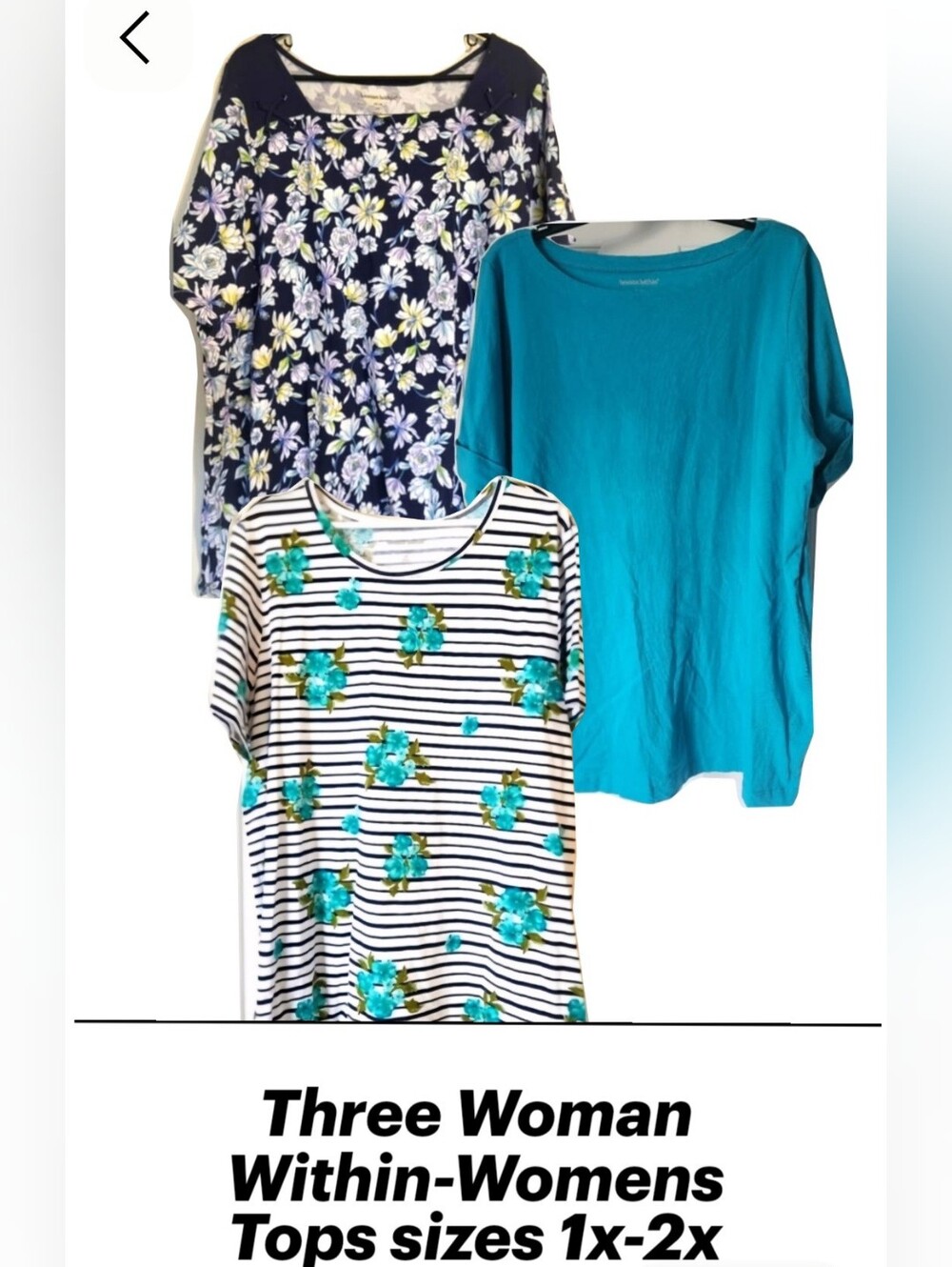 Three Woman Within Tops 1x & 2x EUC